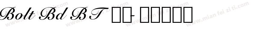 Bolt Bd BT 字体字体转换